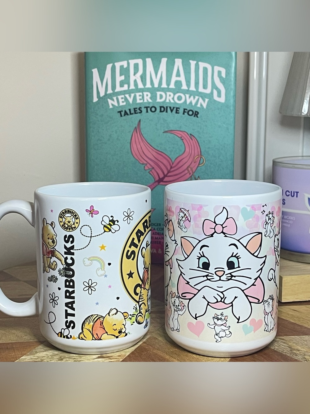 NEW Disney The Aristocats Marie + Winnie the Pooh mugs 15oz 15 oz 2 pcs mugs - Picture 3 of 8